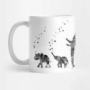 Mom and babies elephant Mug